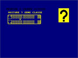 In game image of Meurtre A Grande Vitesse on the Amstrad CPC.